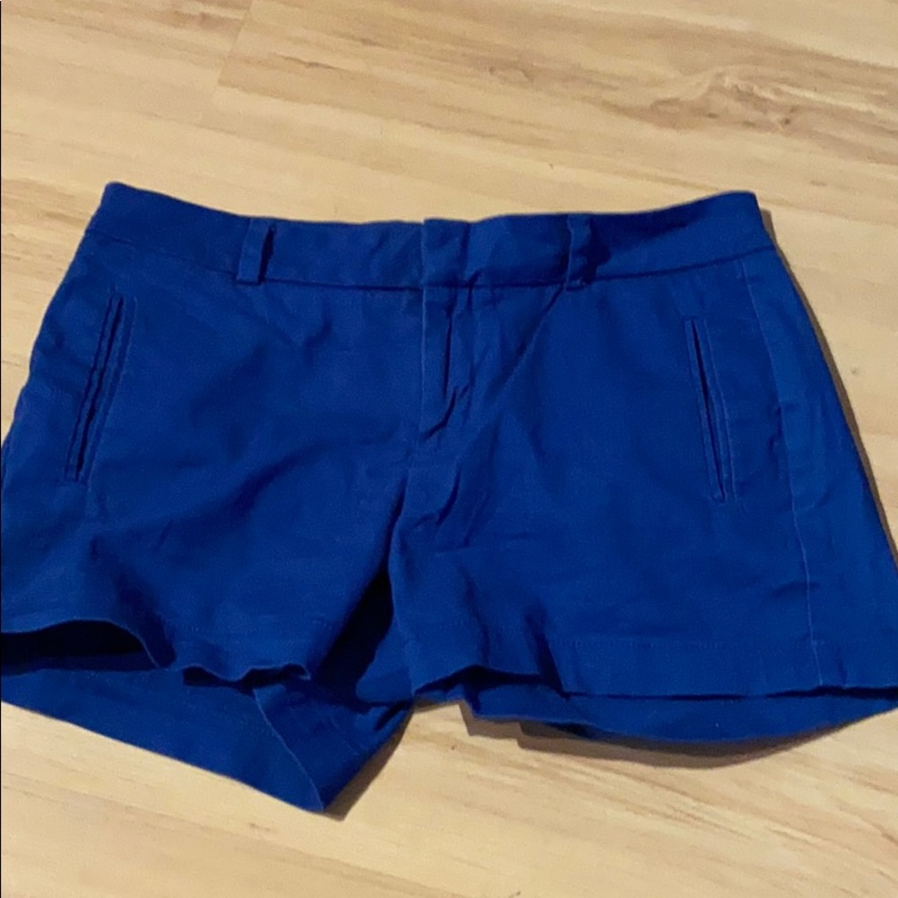 Royal blue twill shorts